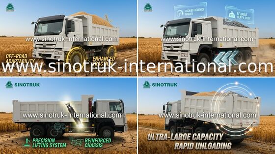 L'autocarro con cassone ribaltabile del ribaltatore di industria estrattiva 10 spinge 30 - cilindro di Lifiting della parte anteriore di 40Ton HYVA