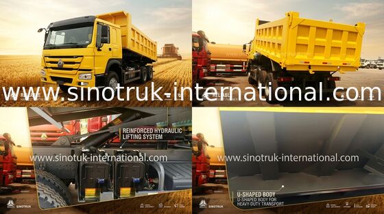 Autocarro con cassone ribaltabile di sollevamento anteriore del ribaltatore 4×2, 4×4, 6×2, 6×6 che guida motore abbastanza forte