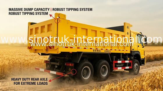 Lo scarico cino Howo del ribaltatore trasporta 6X4 su autocarro 10-25 CBM per il trasporto del materiale da costruzione