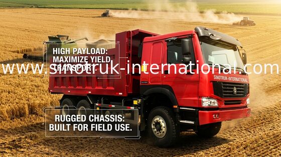 Tonnellata 10-25CBM ZZ3257N3647A dell'autocarro con cassone ribaltabile del ribaltatore di Sinotruk Howo 6X4 RHD 371HP 25