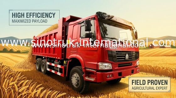 Autocarro con cassone ribaltabile resistente di LHD 6X4 SINOTRUK HOWO con la copertura della tela cerata/copertura del metallo
