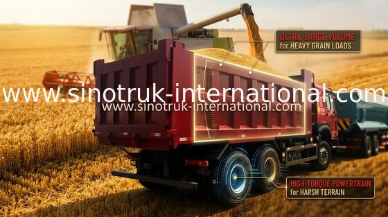 Tonnellata 10-25CBM ZZ3257N3647A dell'autocarro con cassone ribaltabile del ribaltatore di Sinotruk Howo 6X4 LHD 371HP 25