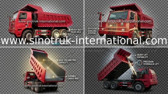 Autocarro con cassone ribaltabile del ribaltatore SINOTRUK HOWO 70 LHD estraente 6X4 371HP 70tons ZZ5707S3840AJ