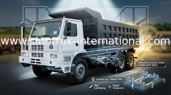 Autocarro con cassone ribaltabile del ribaltatore di estrazione mineraria di SINOTRUK HOWO70 RHD 6X4 371HP 70tons ZZ5707S3840AJ