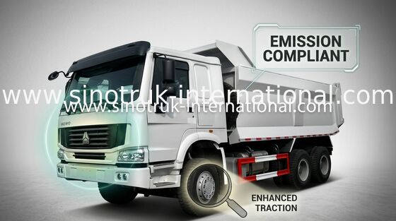 L'autocarro con cassone ribaltabile del ribaltatore SINOTRUK HOWO 10 spinge le merci del carico 25-40tons del tester 10-25cubic
