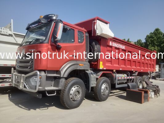 Sinotruk NX Tipper Dump Truck con motore da 371 CV, capacità da 40 a 50 tonnellate e trazione 8×4 per il trasporto pesante Rosso