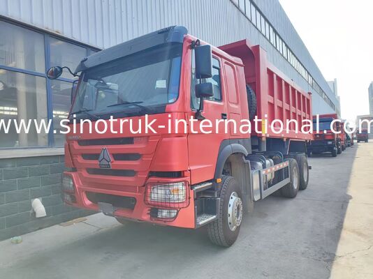 Camion a punta 6*4 rosso pesante 20 metri cubi 371 CV Motore, carico utile da 40 a 50 tonnellate per il trasporto di miniere