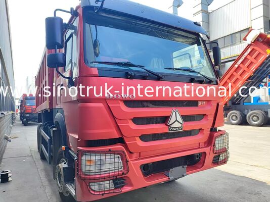 Camion a punta 6*4 rosso pesante 20 metri cubi 371 CV Motore, carico utile da 40 a 50 tonnellate per il trasporto di miniere
