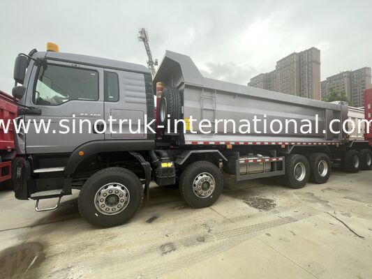 Camion a cappello pesante HOWO TX 8X4 400 CV doppio asse posteriore 16T doppio 9,5T grigio