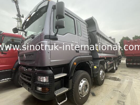 Camion a cappello pesante HOWO TX 8X4 400 CV doppio asse posteriore 16T doppio 9,5T grigio