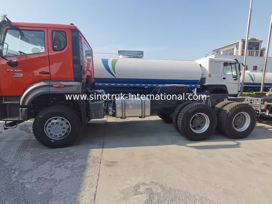 Sinotruk Nuovo Howo Tipper Dump Truck Chassis Weichai Motore 6 × 4 LHD Orange Color