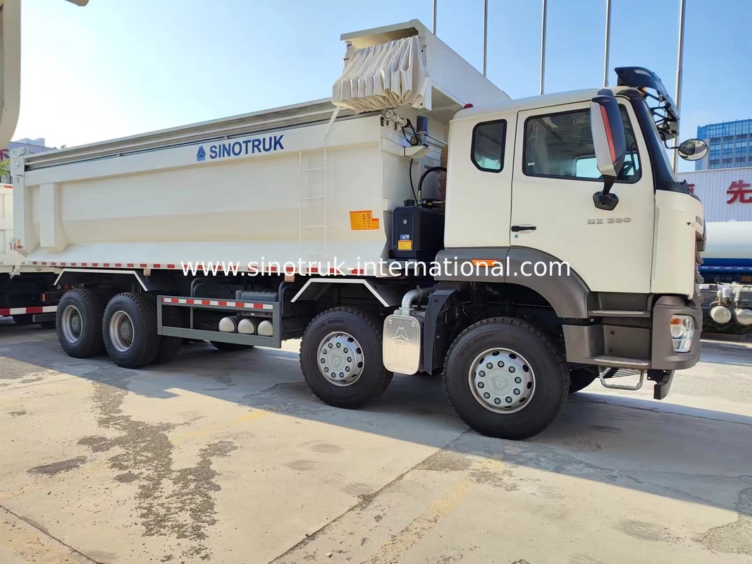 Sinotruk Hohan Nuovo HOWO Tipper Dump Truck N7 6 × 4 10 Ruote 380 HP RHD U Tipo Tarpaulin Automatico