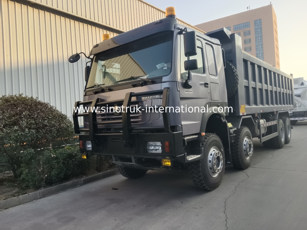 Camion a gomma Sinotruk Hohan 400 CV 10 ruote Lhd 40 tonnellate 20-30cbm ZZ3317N356JB1 Grigio