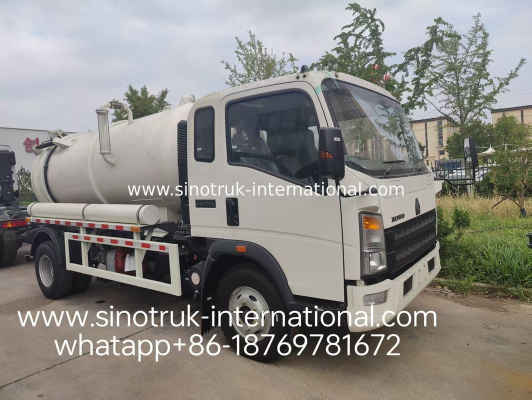 Autopompa spurgo HOWO 4*2: Serbatoio 6m³, 160HP, Pneumatici 8.00R20, Autopompa spurgo per impieghi leggeri, Veicolo per la sanificazione efficiente