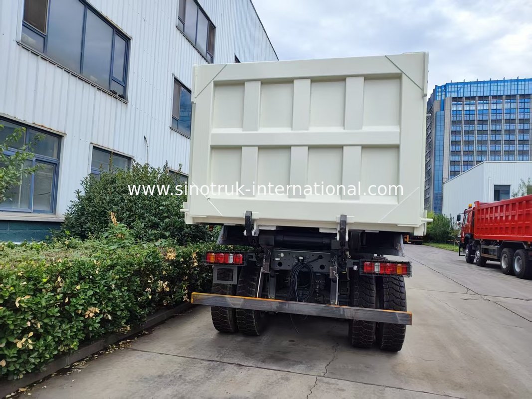 371HP White HOWO 6*6 All-Wheel Drive Dump Truck with Ghost-Face Cab