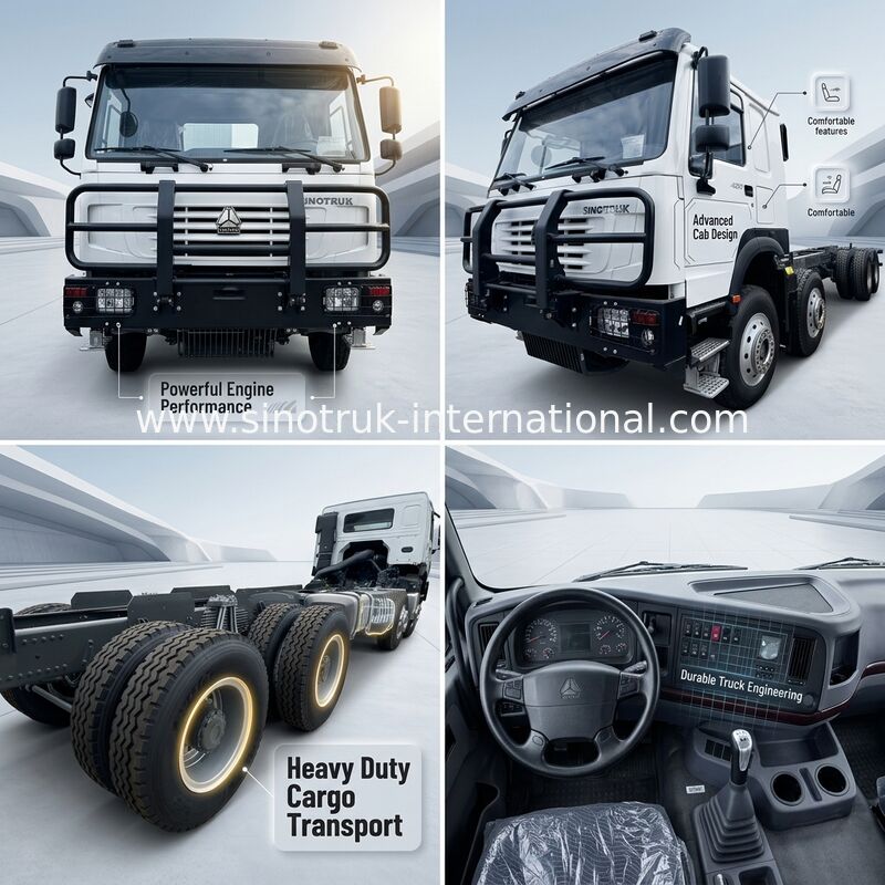 Autocarro Sinotruk HOWO 8X4 400 CV 12 Ruote Cabina Ghost Face