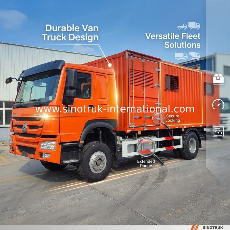 Potenza versatile: scopri la durata superiore e il design conveniente di HOWO 4x2 Van Truck