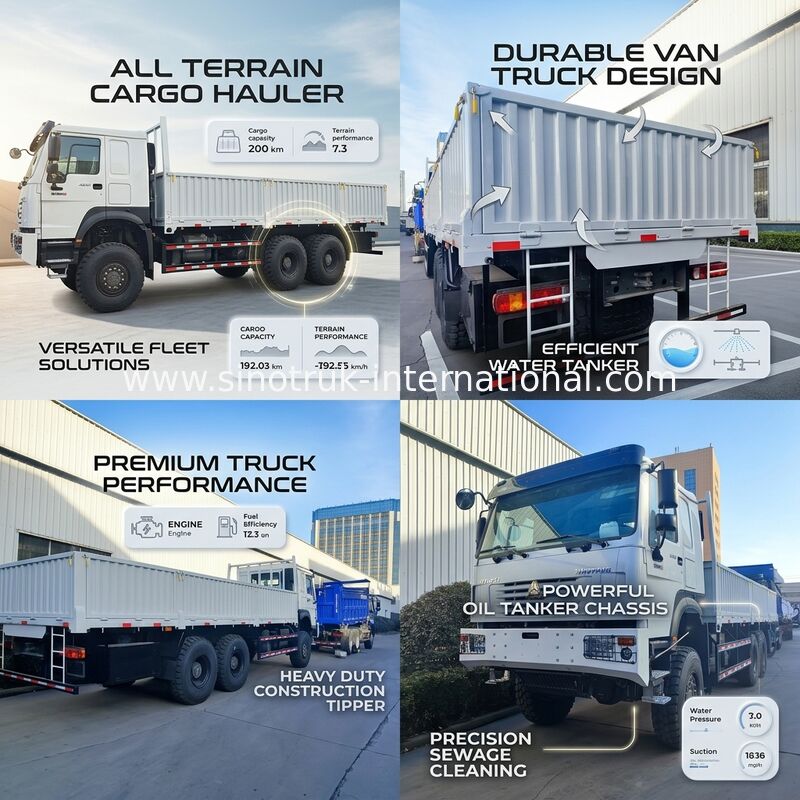 Scatenate la potenza e la versatilità di tutti Conquistare bianco HOWO 6x6 400HP Off - Road Cargo Truck