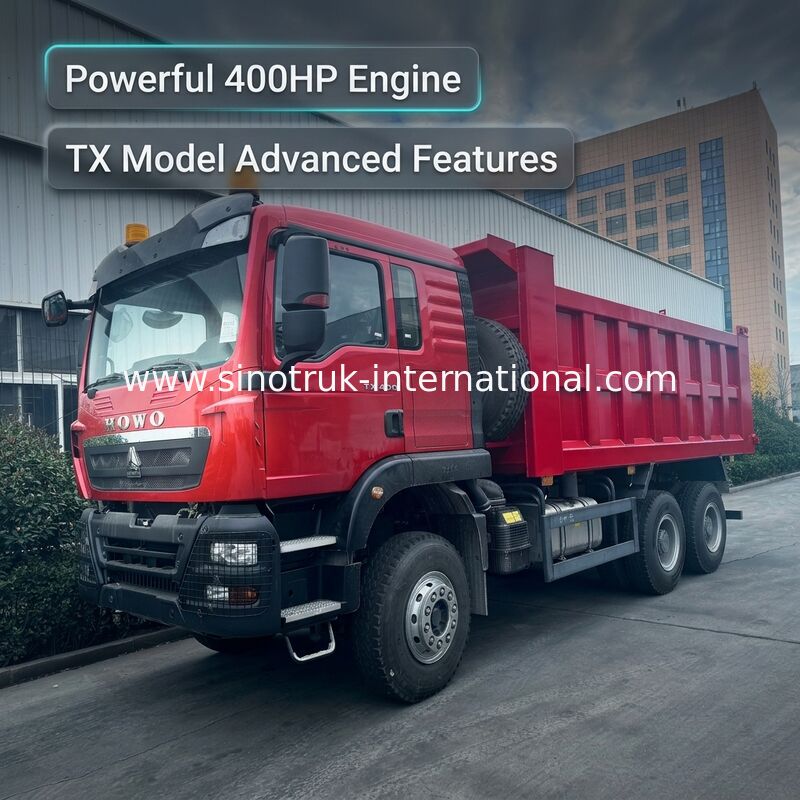 Autocarro con cassone ribaltabile del ribaltabile del modello 400HP LHD di SINOTRUK Howo TX 6X4 con le luci d'avvertimento