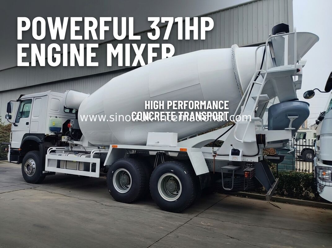 6x4 371HP 12CBM Autocisterna per calcestruzzo con alta efficienza e forte potenza per costruzioni pesanti