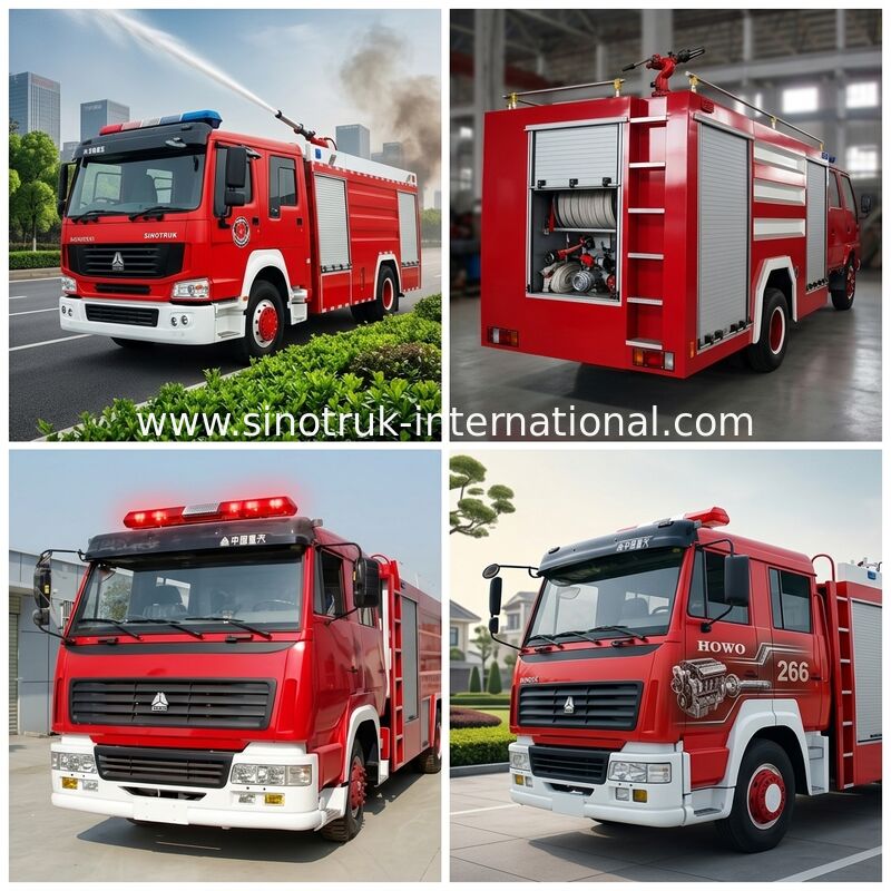 Camion SINOTRUK HOWO 8-12CBM 266HP di estinzione di incendio per protezione contro l'incendio o spruzzare