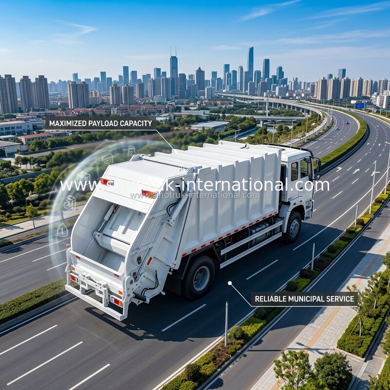 Camion professionale del recipiente dei rifiuti del camion 10-12 CBM della raccolta dei rifiuti 4×2