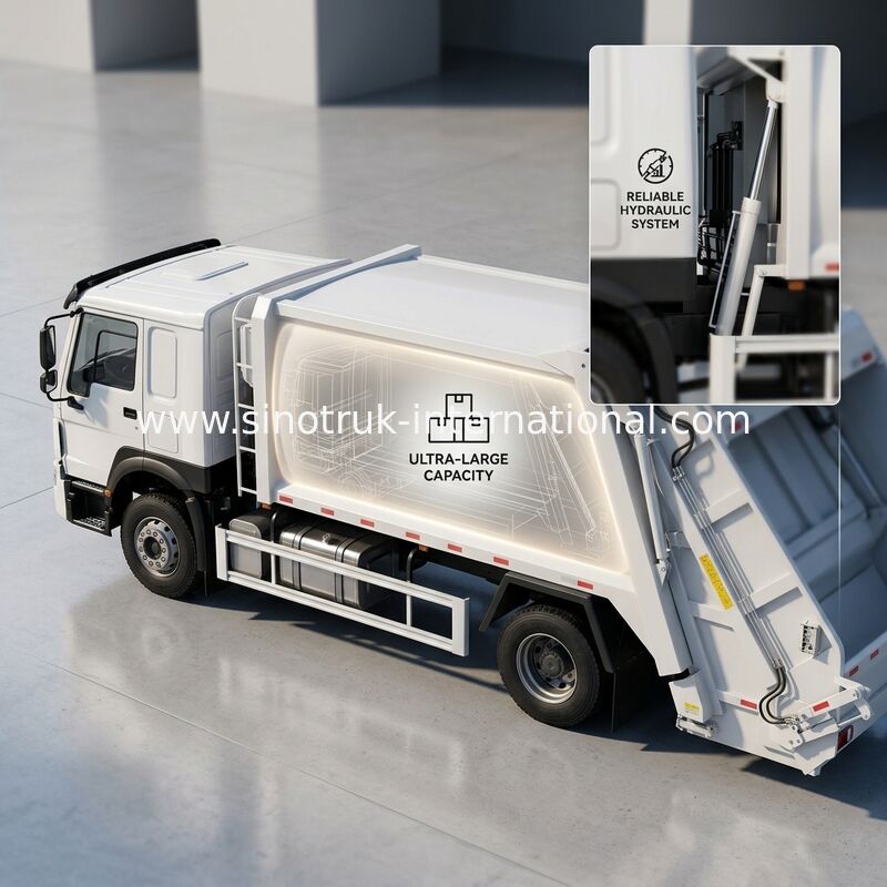 Autocarro compattatore SINOTRUK 300 CV 4x2 con forza di rotolamento di 30T per una gestione efficiente dei rifiuti