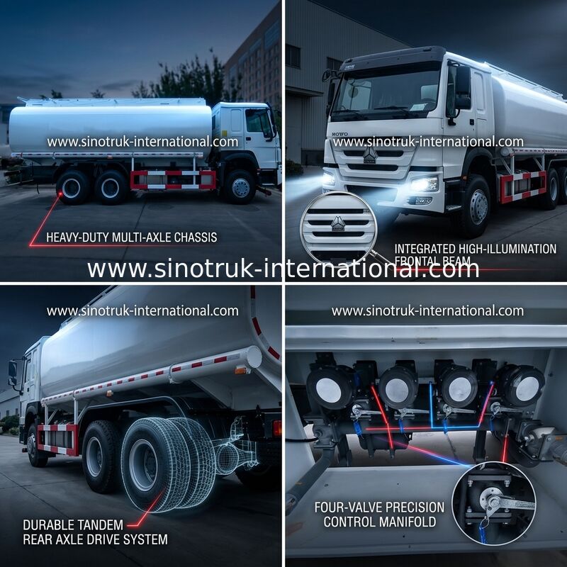 Le ruote di HOWO 6×4 10 lubrificano l'autocisterna 400HP 20CBM per trasporto