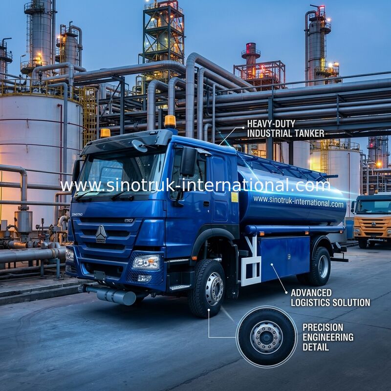 Autocisterna per petrolio da 300 CV con capacità di 10 m³ e telaio SINOTRUK per un efficiente trasporto di petrolio