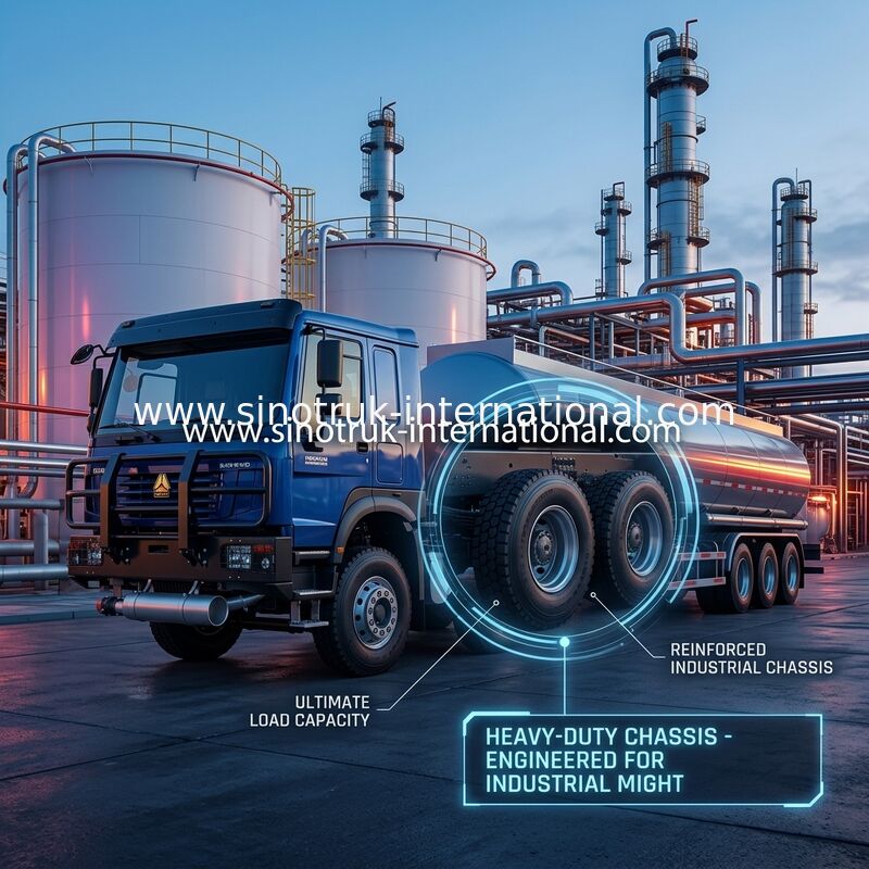 SINOTRUK HOWO 6×4 10 ruote Oil Tank Truck 400 HP telaio del serbatoio di olio