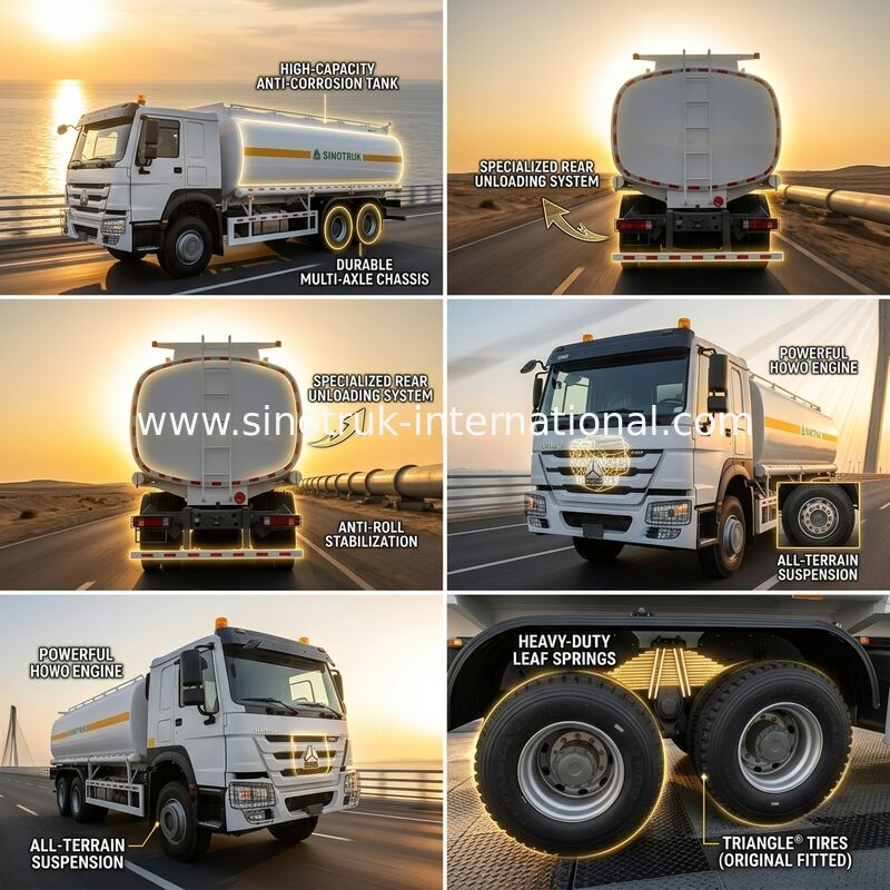 HOWO 6*4 Motore Weichai da 340 CV, camion cisterna di petrolio da 25 CBM