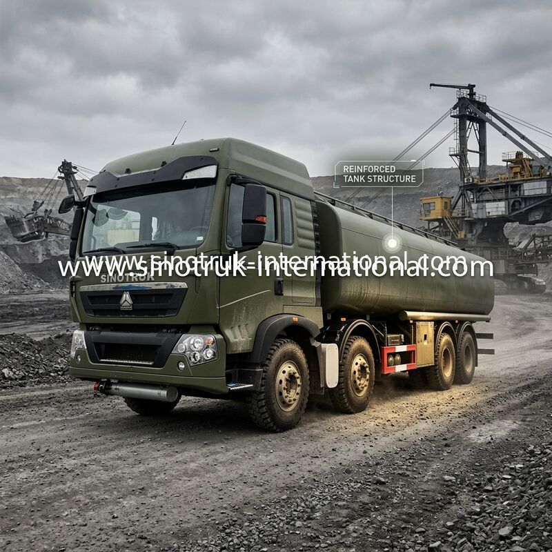 Camion di consegna del combustibile della cisterna del petrolio dell'acciaio inossidabile 8X4 di HOWO 30 CBM
