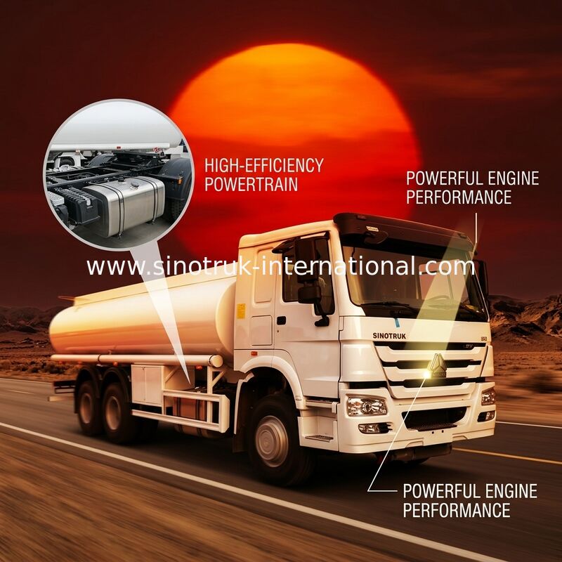 Camion di serbatoio di combustibile di SINOTRUK HOWO 20 tonnellate, autocisterne del cellulare di 6X4 LHD Euro2 290HP