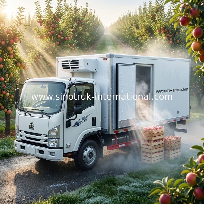 Conservazione frigorifera del piccolo carico camion refrigerato 8 tonnellate per la latteria, camion del contenitore di congelatore