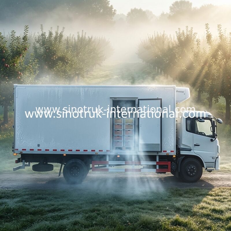 7 T hanno refrigerato i camion e l'euro 2 dei furgoni LHD 4X2 ha chiuso la scatola congelata With di Van Truck