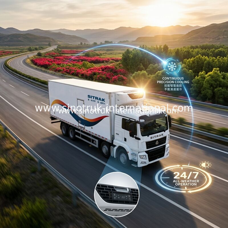 Gli alimenti congelati ad alta resistenza 8×4 hanno refrigerato i camion ed i furgoni a basso rumore 40 tonnellate