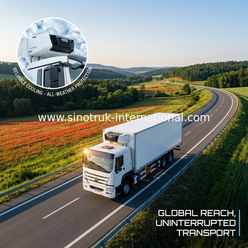 Gli alimenti congelati ad alta resistenza RHD 8×4 hanno refrigerato i camion ed i furgoni a basso rumore 40 tonnellate