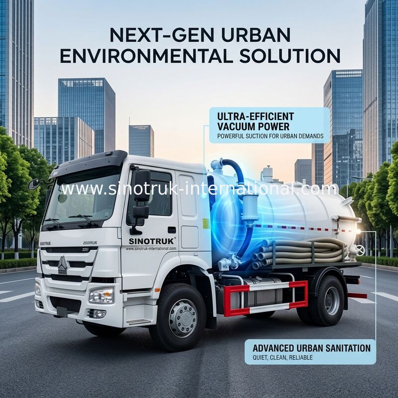 Camion 8-12CBM RHD 4X2, camion di aspirazione delle acque luride di impresa di risanamento dei rifiuti liquidi