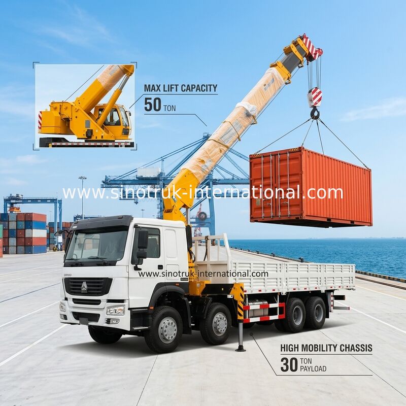 12 tonnellate di camion di HIAB hanno montato la gru telescopica 6X4 dell'asta per il salvataggio di elevata altitudine