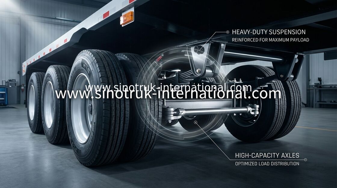 Camion e rimorchio dei semi di Lowbed di quattro assi con l'iso/3C/certificazione IFA/della BV/SGS