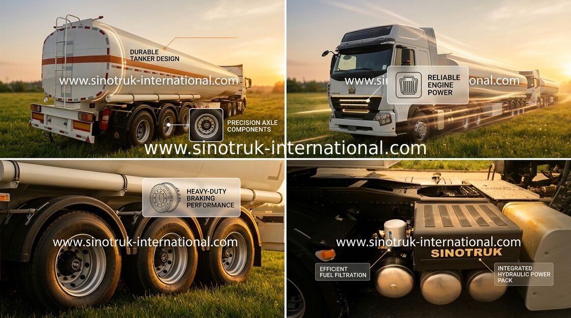 A7 camion di consegna di olio combustibile degli assi dell'autoarticolato 3 con 50000L - carro armato 65000L