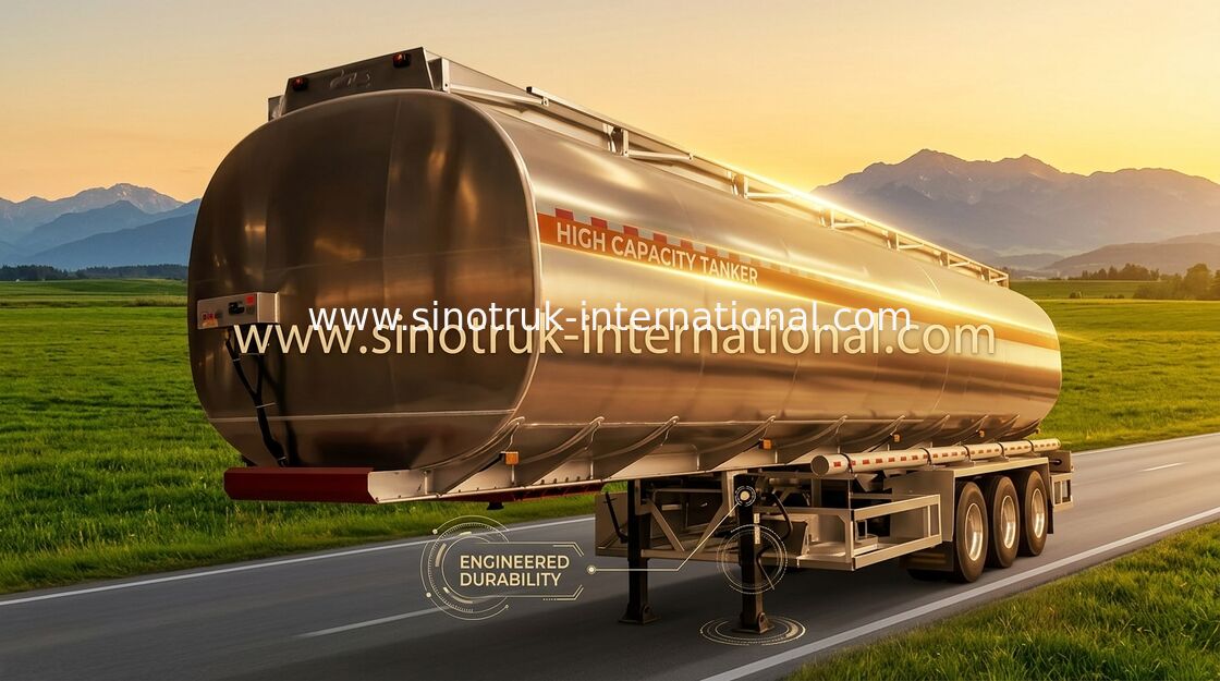 Assi dell'autocisterna 3 dell'olio del rimorchio dei semi 50-80 tonnellate di 45-60CBM SINOTRUK HOWO