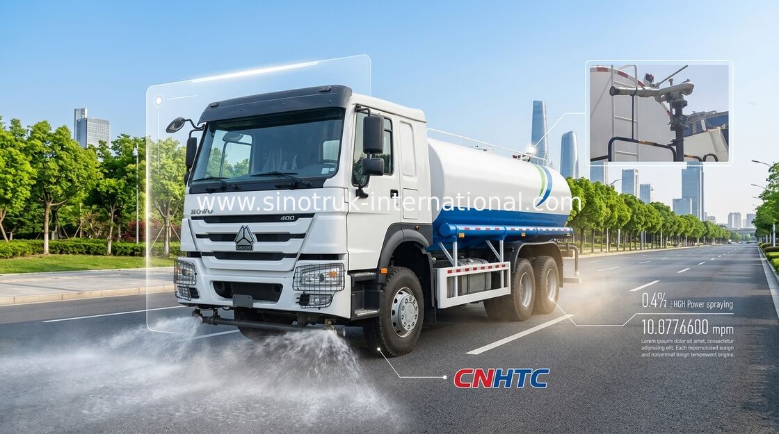 Autocarro irroratore HOWO 6*4 con trazione 400HP 18m³ per grandi opere di ingegneria (Autobotte/Irroratrice, Adatto per l'abbattimento della polvere stradale e l'irrigazione)