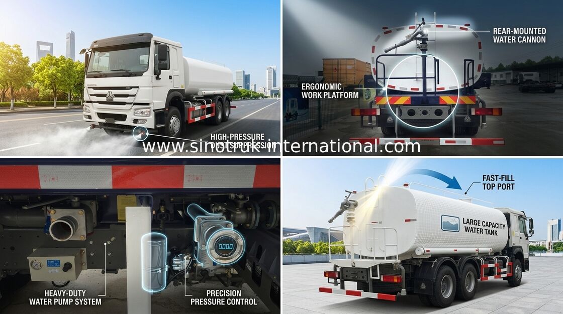 Camion cisterna di trasporto LHD 6X4 15 dell'acqua dell'acqua verde - autocisterna bevente 25CBM