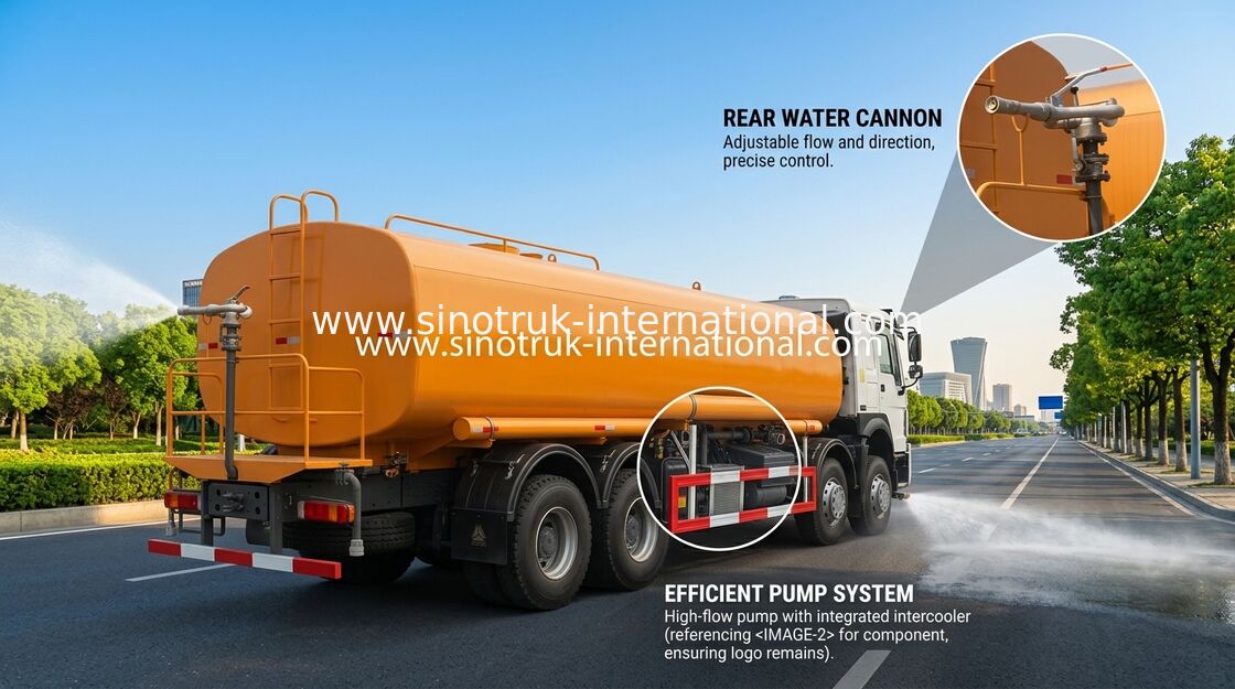 Camion di serbatoio di acqua dello spruzzatore di Sinotruk Howo 30CBM 8 x 4 euro 2