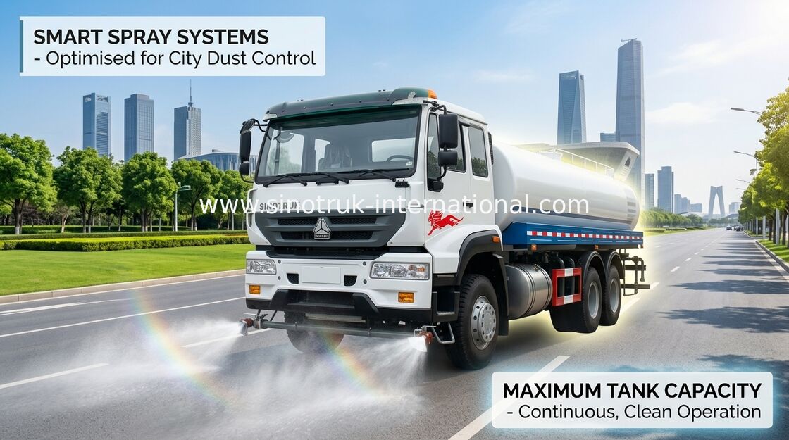Camion dello spruzzatore dell'acqua di rendimento elevato 19CBM con il trattamento anticorrosivo interno