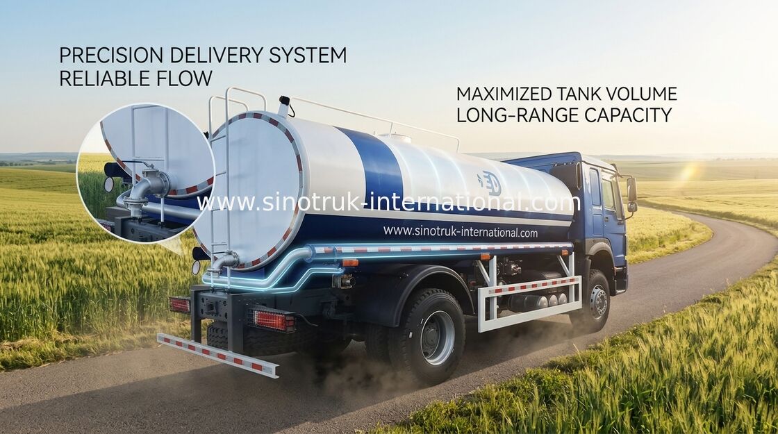 HOWO SINOTRUK Camion serbatoio idrico 300 CV Trasporto serbatoio