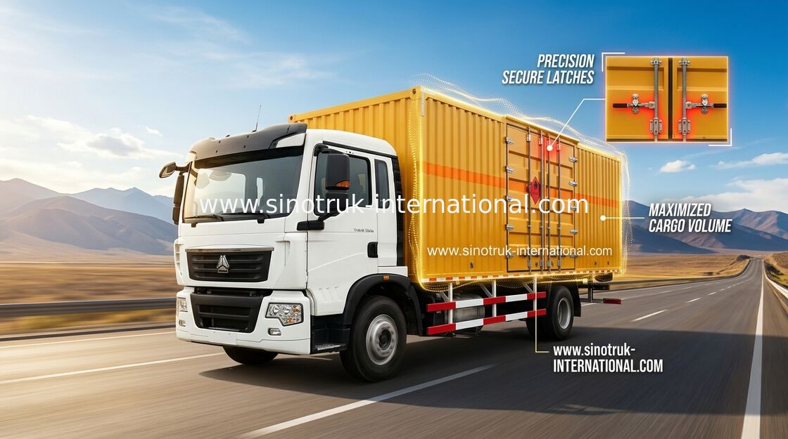 Veicolo del camion dell'euro 2 di Van Cargo Truck SINOTRUK HOWO 4X2 LHD di alta sicurezza