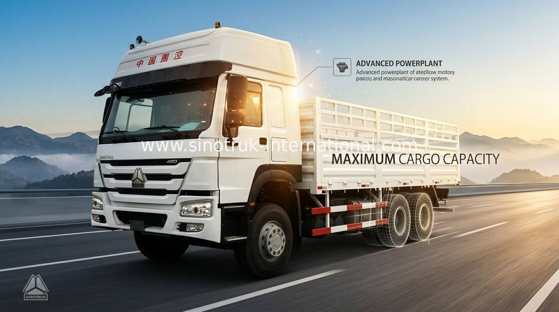 Veicoli di carico economici leggeri delle merci HOWO 25 tonnellate di ancoraggio di 10Wheels LHD 290 HP due