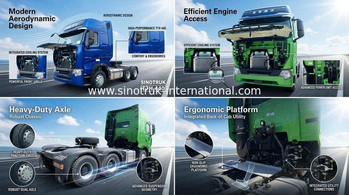 Euro internazionale 4 del motore primo LHD 6X4 di HP del motore 440 dell'UOMO del trattore T7H del camion